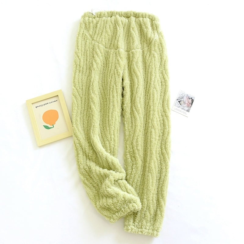 Μaternity φλανελένια παντελόνια ύπνου – παχιές, άνετη χαλαρή γραμμή, υποστήριξη κοιλιάς, φλανέλ 100% πολυεστέρα