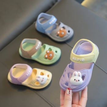 Gyerekeknek szánt sportsandálok, EVA felsőrész és talp, állatmintás, 1–6 éveseknek, gyorsan száradó, Nyár 2023