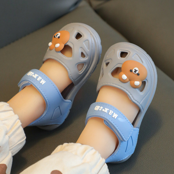 Gyerekeknek szánt sportsandálok, EVA felsőrész és talp, állatmintás, 1–6 éveseknek, gyorsan száradó, Nyár 2023