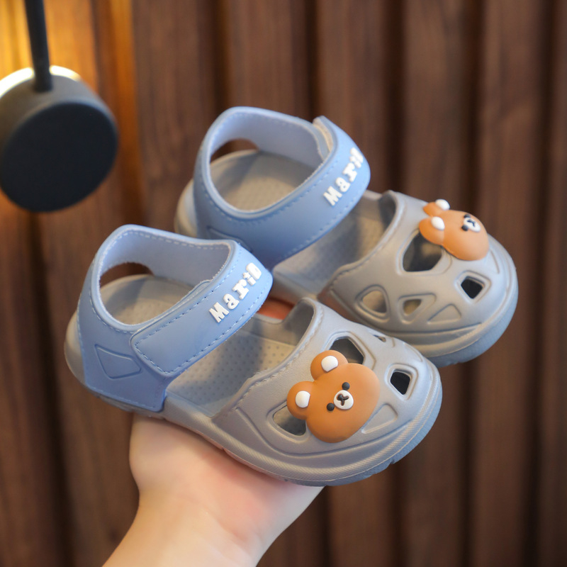 Gyerekeknek szánt sportsandálok, EVA felsőrész és talp, állatmintás, 1–6 éveseknek, gyorsan száradó, Nyár 2023