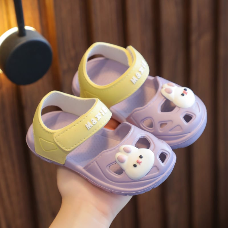 Gyerekeknek szánt sportsandálok, EVA felsőrész és talp, állatmintás, 1–6 éveseknek, gyorsan száradó, Nyár 2023