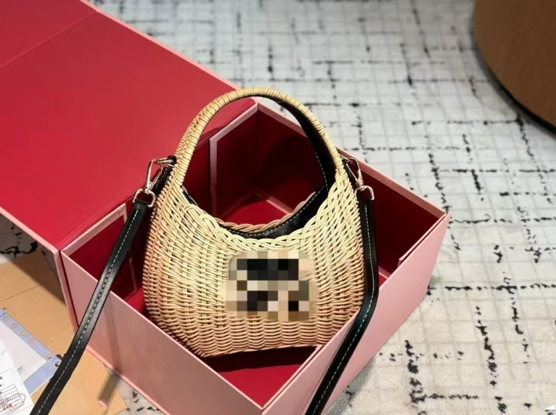 Ženska torba od slame Tote, gradski jednostavan stil, ovalni oblik, platnena podstava