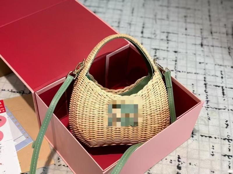 Ženska torba od slame Tote, gradski jednostavan stil, ovalni oblik, platnena podstava
