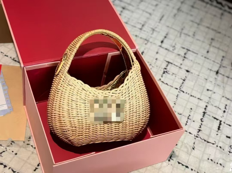 Ženska torba od slame Tote, gradski jednostavan stil, ovalni oblik, platnena podstava