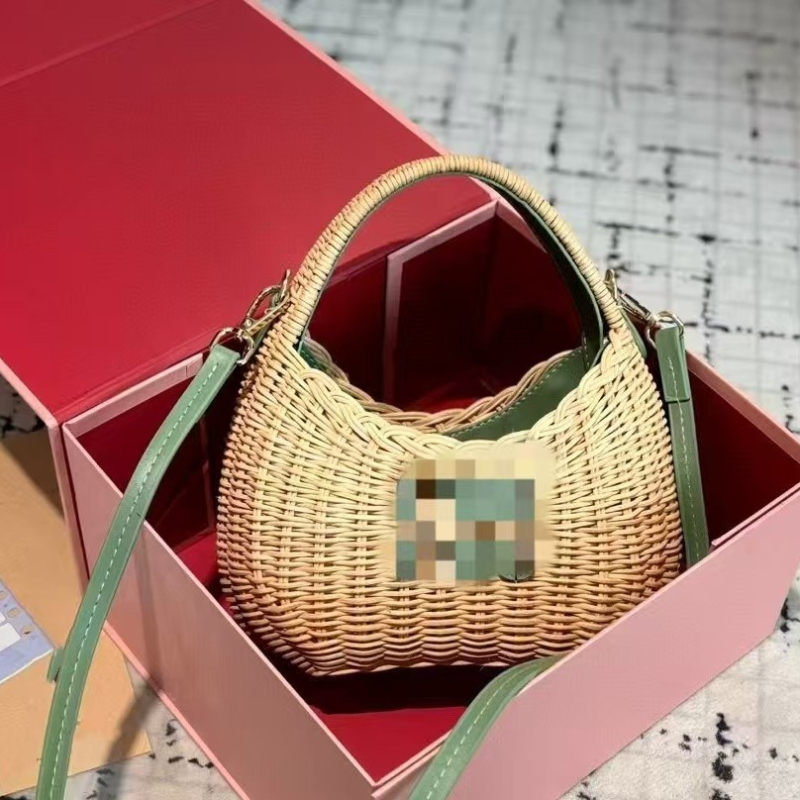 Ženska torba od slame Tote, gradski jednostavan stil, ovalni oblik, platnena podstava