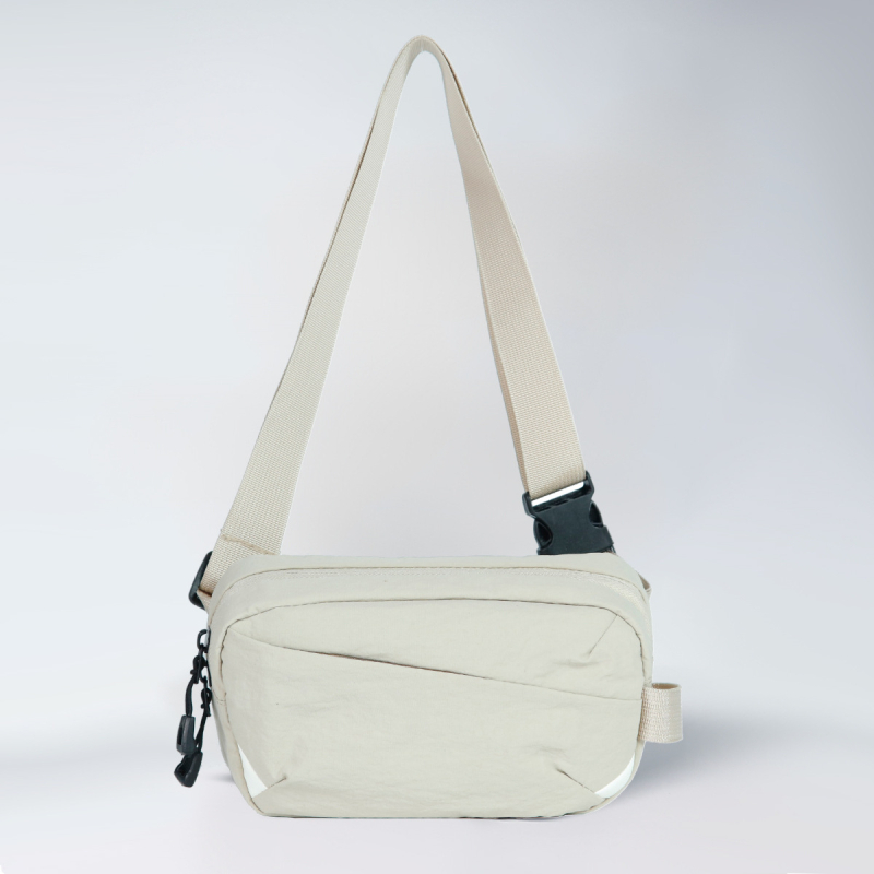 Ženska crossbody torba — torbica za telefon, poliester, vodoravni kvadratni oblik, zatvaranje na zip, unutarnja džep sa zipom, jedna naramenica