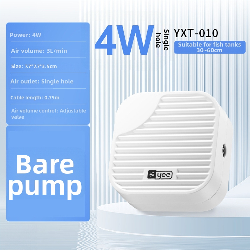 yee Akváriumi oxigénszivattyú – csendes aerátor, 0,5 kg súlyú, otthoni használatra