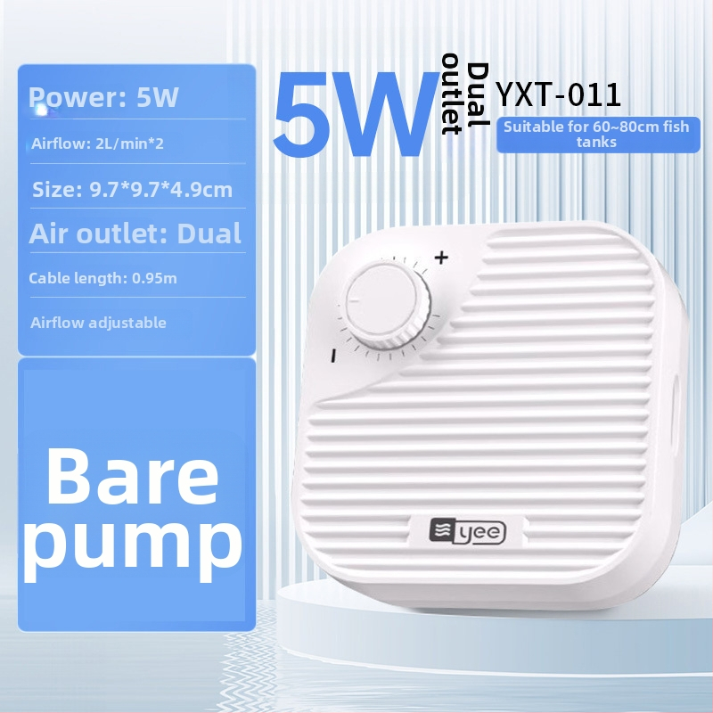 yee Akváriumi oxigénszivattyú – csendes aerátor, 0,5 kg súlyú, otthoni használatra