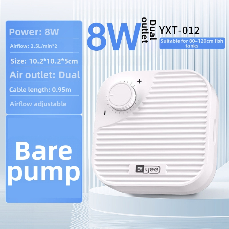 yee Akváriumi oxigénszivattyú – csendes aerátor, 0,5 kg súlyú, otthoni használatra