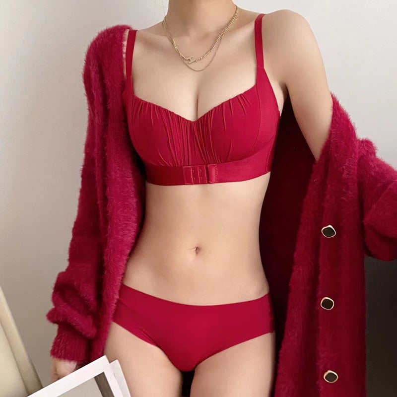 Set de sutiene pentru femei cu cupă 3/4, cupe modelate cu partea superioară subțire, partea inferioară mai groasă, material dantelat din nailon, bretele fixe duble, închidere din spate cu trei rânduri, fără fir, respirabil, confortabil