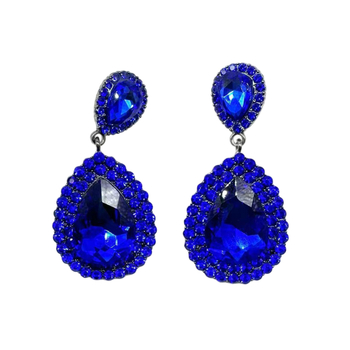 Σκουλαρίκια - σταγόνας με ζιρκόν (επεξεργασία με διαμάντι; κράμα βάσης; ακίδες από ασήμι 925)