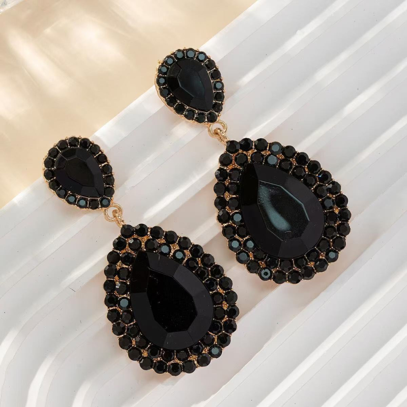 Σκουλαρίκια - σταγόνας με ζιρκόν (επεξεργασία με διαμάντι; κράμα βάσης; ακίδες από ασήμι 925)