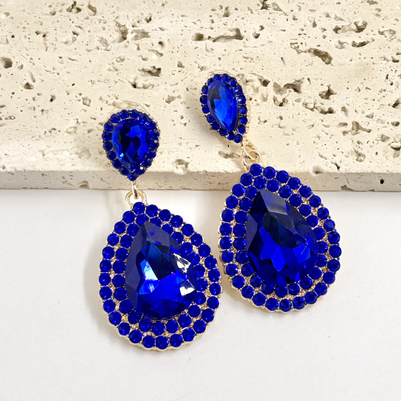 Σκουλαρίκια - σταγόνας με ζιρκόν (επεξεργασία με διαμάντι; κράμα βάσης; ακίδες από ασήμι 925)