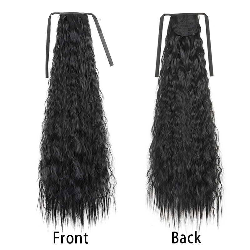 Perika s repom i trakom za pričvršćivanje, kovrčava i valovita rep, žica otporna na visoke temperature, model Corn hot ponytail