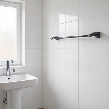 304 rozsdamentes acél törölközőtartó, krómozott felület, 2 réteg, falra szerelhető, perforált telepítés