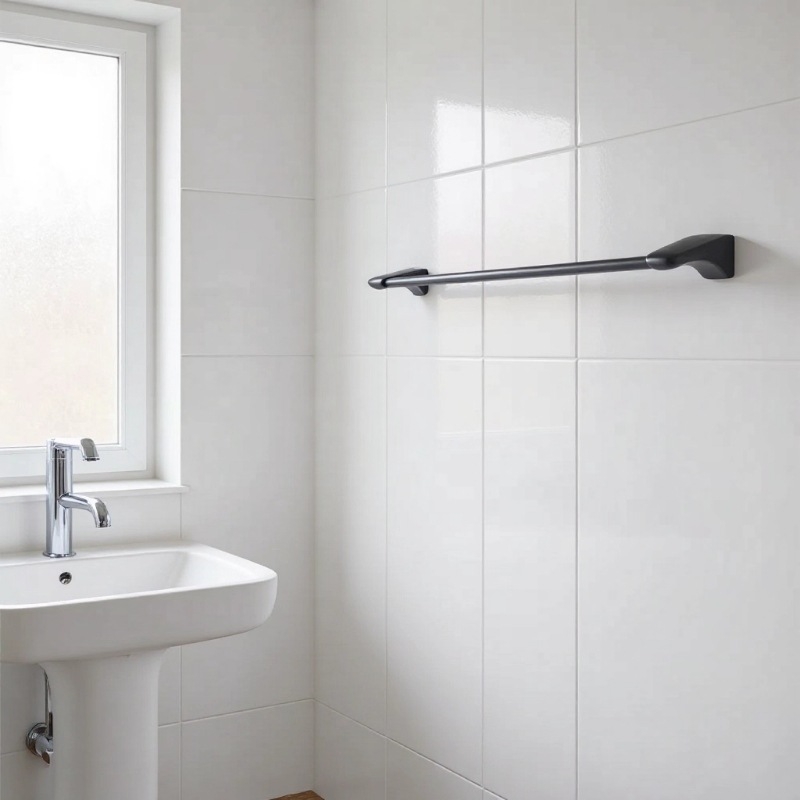 304 rozsdamentes acél törölközőtartó, krómozott felület, 2 réteg, falra szerelhető, perforált telepítés