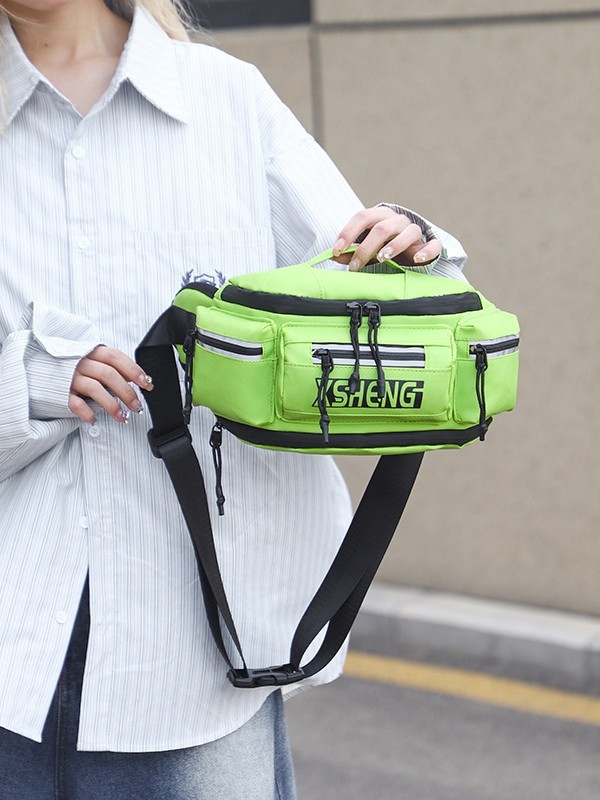 Ανδρική τσάντα μέσης για μοτοσικλέτα – αδιάβροχη PU, ανθεκτική στη φθορά, επεκτάσιμη, στυλ Cyber Function