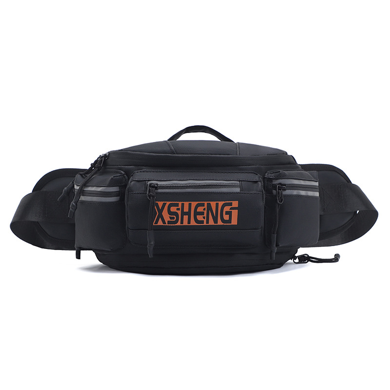 Ανδρική τσάντα μέσης για μοτοσικλέτα – αδιάβροχη PU, ανθεκτική στη φθορά, επεκτάσιμη, στυλ Cyber Function