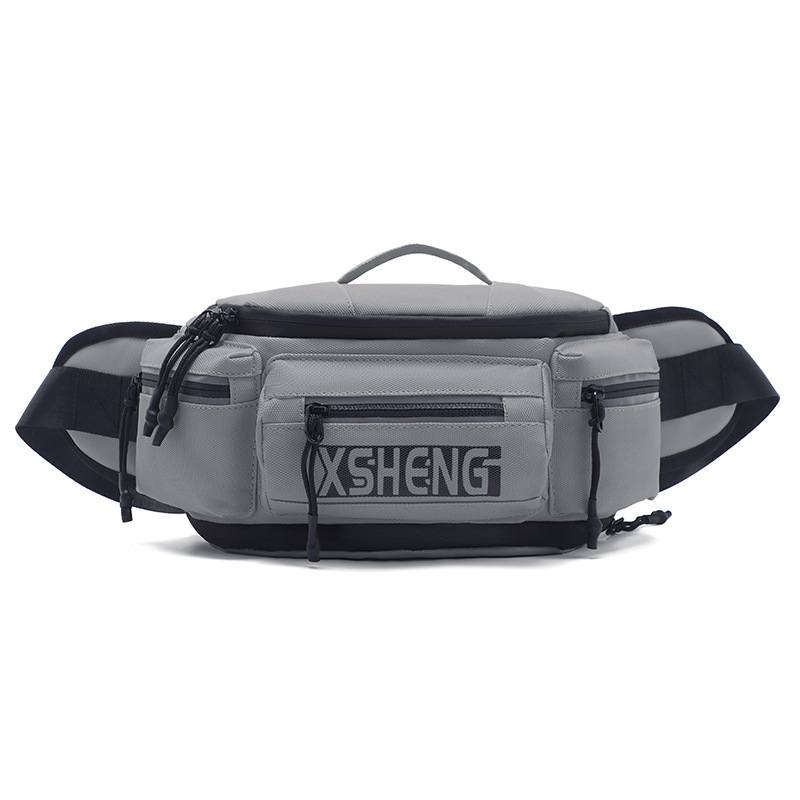 Ανδρική τσάντα μέσης για μοτοσικλέτα – αδιάβροχη PU, ανθεκτική στη φθορά, επεκτάσιμη, στυλ Cyber Function