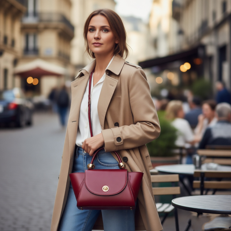 Crossbody torba, europsko-američki vintage stil, PU materijal, kutijast oblik, magnetna kopča, jedna naramenica