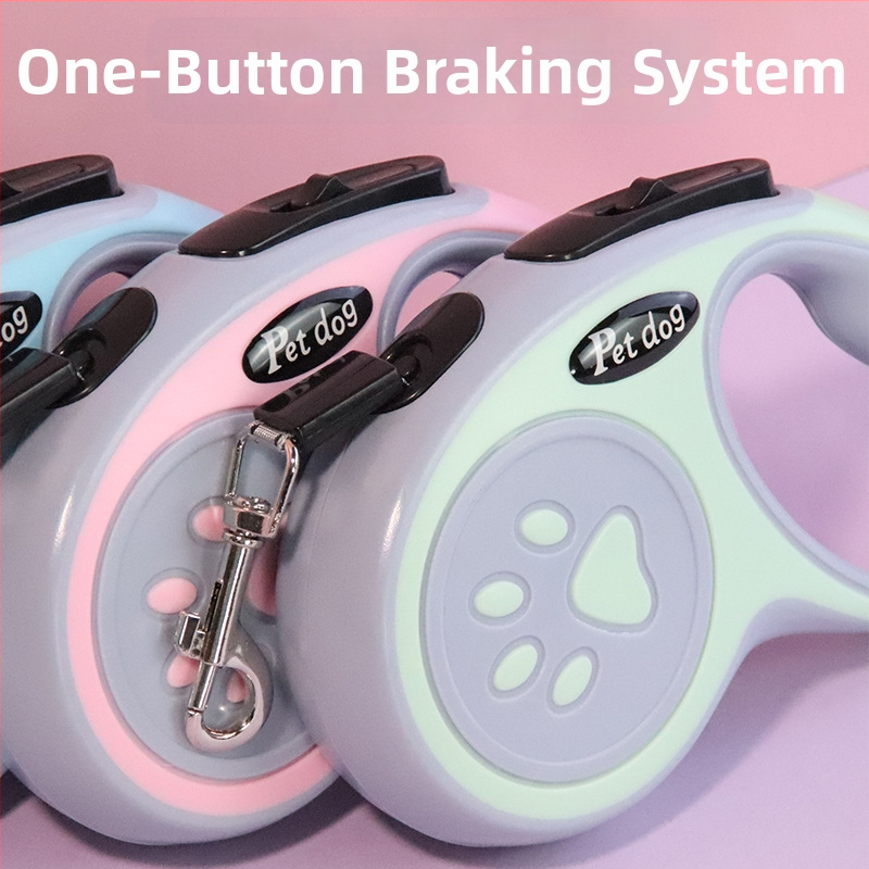 Rozťahovateľný psí pútko – PP materiál, nastaviteľný, brzda jedným dotykom