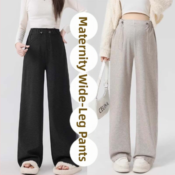 Παντελόνια εγκυμοσύνης με φαρδιά γραμμή, πολυεστέρας, 70–80% περιεκτικότητα σε πολυεστέρα, άνοιξη 2023