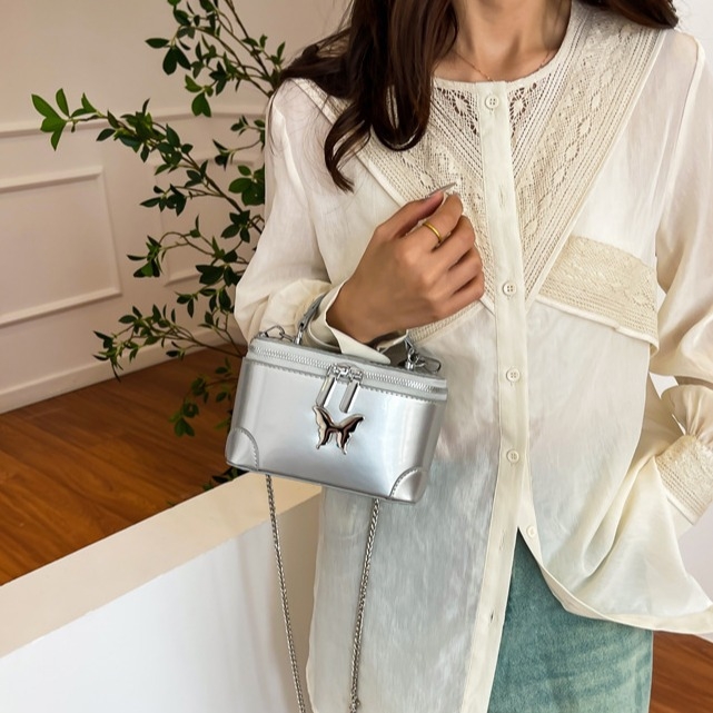 Box torba | gradski minimalist stil, PU koža, oblik kutije, zip zatvarač