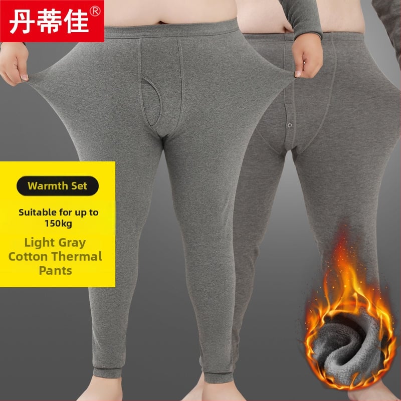 Colanți termici din bumbac pentru bărbați, dintr-un singur strat, calzi, țesătură 161-180 g/m2