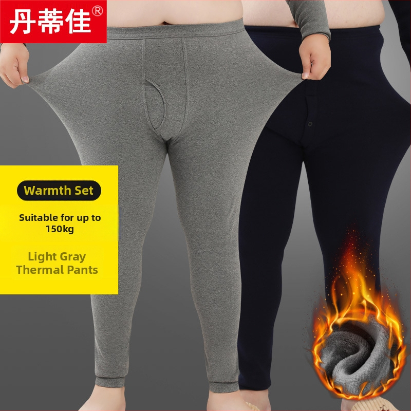 Colanți termici din bumbac pentru bărbați, dintr-un singur strat, calzi, țesătură 161-180 g/m2