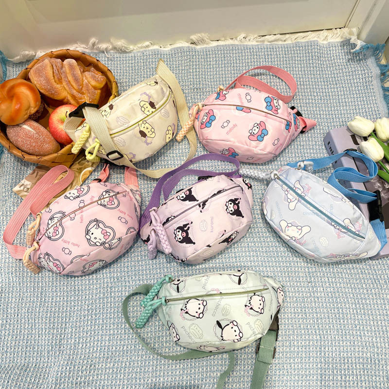 Crossbody / torba oko struka, svježeg i sladak korejskog stila, platnen materijal, zatvaranje na zip, unutarnja podstava od poliestera, laminirani unutarnji džep sa zatvaračem, proljeće 2025