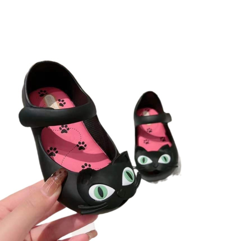 PVC felső részű gyerek hercegnő szandál Velcro-záródással, uniszex 4–12 éveseknek, koreai stílus, tavasz 2023