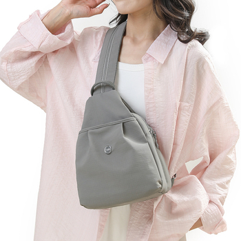 Γυναικεία crossbody τσάντα από Oxford ύφασμα, για ταξίδια αναψυχής, κλείσιμο με φερμουάρ, επένδυση πολυεστέρα, εσωτερική τσέπη με φερμουάρ