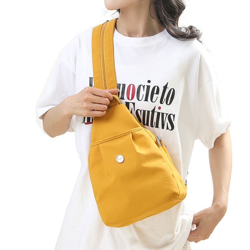 Γυναικεία crossbody τσάντα από Oxford ύφασμα, για ταξίδια αναψυχής, κλείσιμο με φερμουάρ, επένδυση πολυεστέρα, εσωτερική τσέπη με φερμουάρ