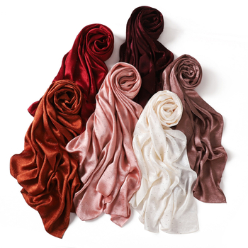 Șal din poliester imitând mătasea, cu paiete decorative și motif stelat, țesătură simplă, căldură, protecție solară și protecție împotriva prafului; stil office elegant