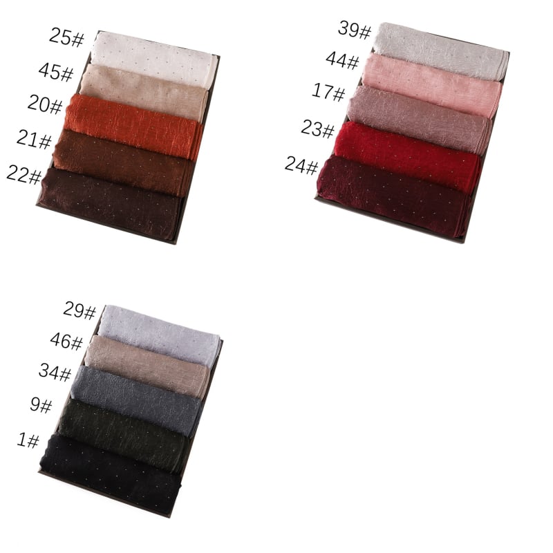 Șal din poliester imitând mătasea, cu paiete decorative și motif stelat, țesătură simplă, căldură, protecție solară și protecție împotriva prafului; stil office elegant