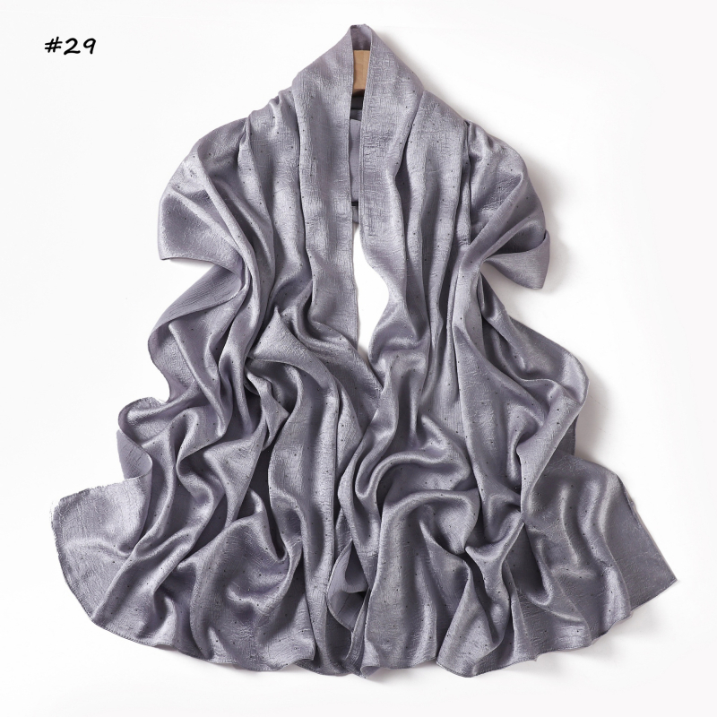 Șal din poliester imitând mătasea, cu paiete decorative și motif stelat, țesătură simplă, căldură, protecție solară și protecție împotriva prafului; stil office elegant