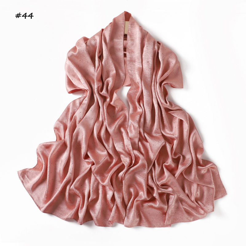 Șal din poliester imitând mătasea, cu paiete decorative și motif stelat, țesătură simplă, căldură, protecție solară și protecție împotriva prafului; stil office elegant