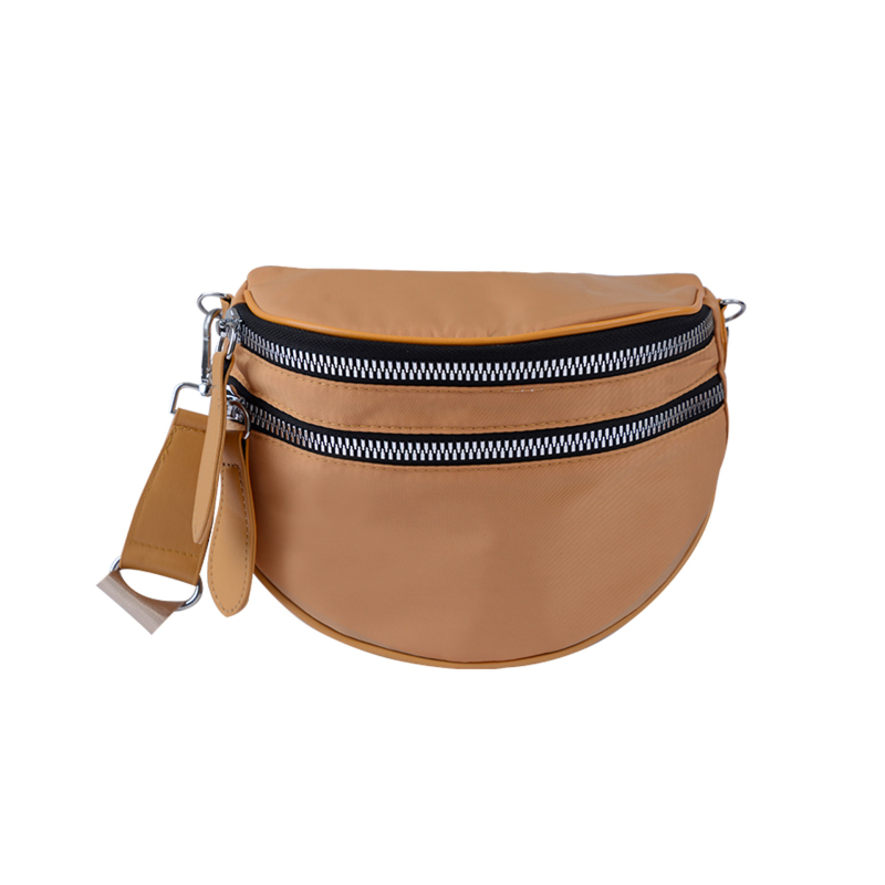 Geantă crossbody din nylon pentru femei, stil satchel, închidere cu fermoar, căptușeală din poliester