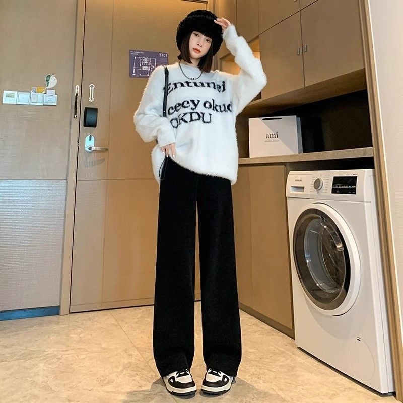 Γυναικείο παντελόνι εγκυμοσύνης για χειμώνα με στήριξη κοιλιάς, επενδυμένο με φλίς και πρόσθετη θερμότητα, υψηλή μέση και φαρδιά γραμμή, ύφασμα πολυεστέρα-ελαστάν, υψηλή ελαστικότητα