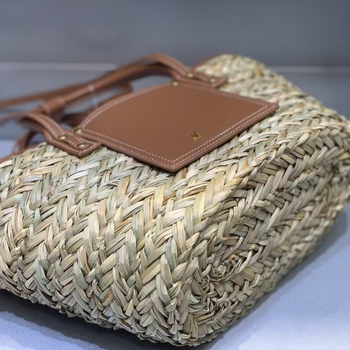 Geantă Tote din paie, casual travel, deschidere la gură, curea pentru un singur umăr