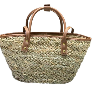 Geantă Tote din paie, casual travel, deschidere la gură, curea pentru un singur umăr