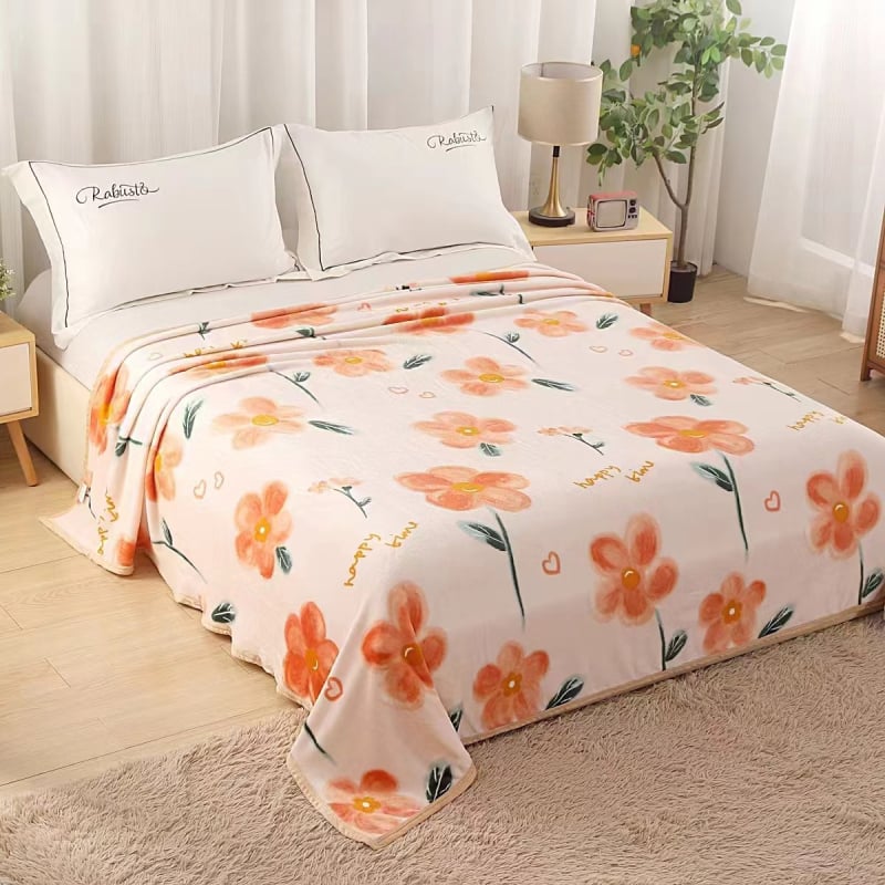 Pătură din velur de lapte, velur gros, poliester, greutate 230–300 g, pentru primăvară și toamnă, personalizabilă