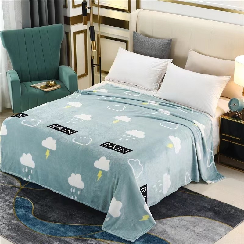 Pătură din velur de lapte, velur gros, poliester, greutate 230–300 g, pentru primăvară și toamnă, personalizabilă