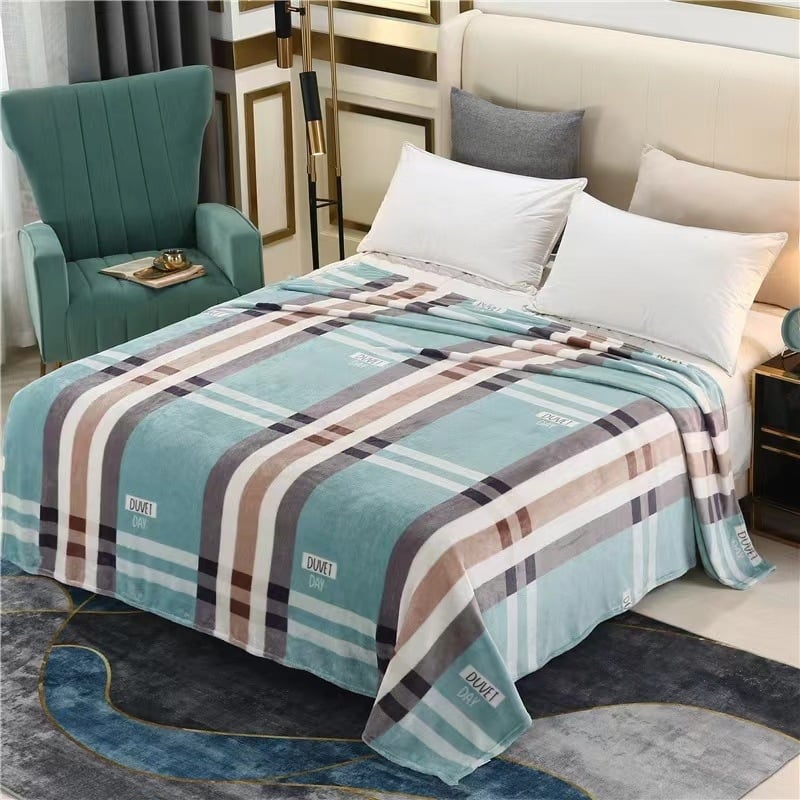 Pătură din velur de lapte, velur gros, poliester, greutate 230–300 g, pentru primăvară și toamnă, personalizabilă