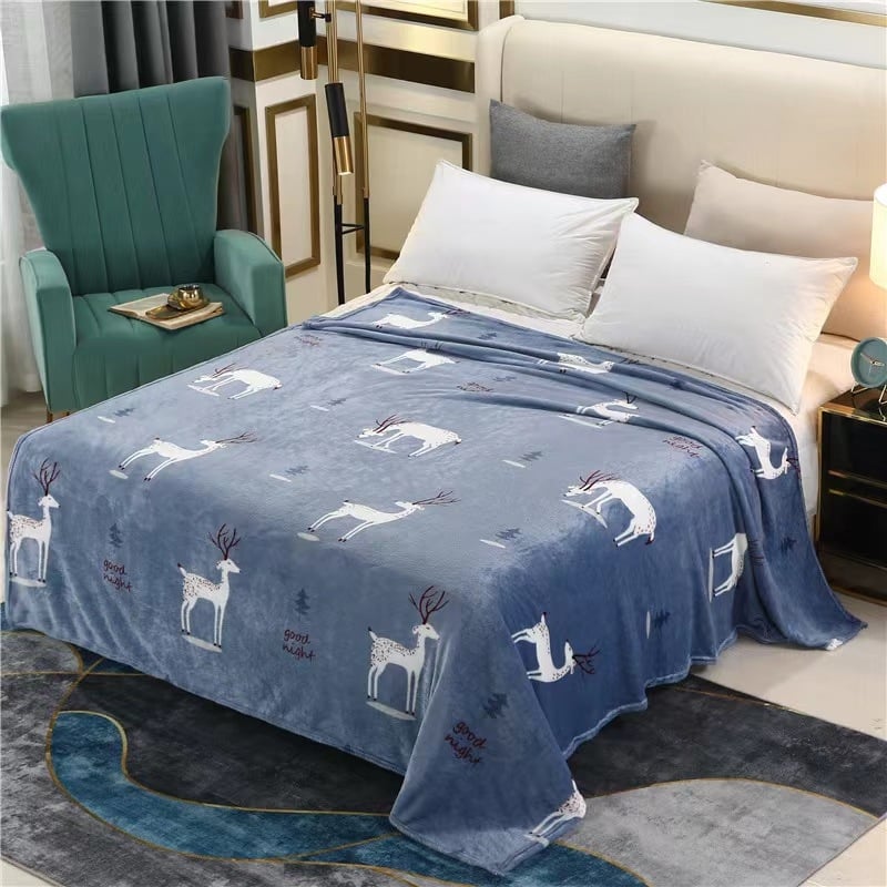 Pătură din velur de lapte, velur gros, poliester, greutate 230–300 g, pentru primăvară și toamnă, personalizabilă