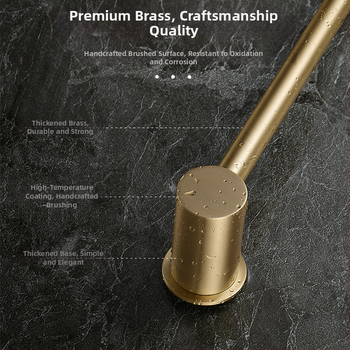 Réz törölközőtartó – fúrás nélküli szerelés, teherbírás 10 kg, egyetlen réteg, modern minimalista stílus