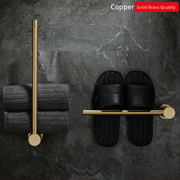 Réz törölközőtartó – fúrás nélküli szerelés, teherbírás 10 kg, egyetlen réteg, modern minimalista stílus