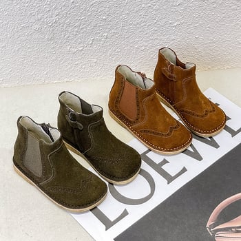 Členková topánka z teľacej kože s bočným zipsom, gumovou podrážkou a vnútornou stielkou z prírodnej kože