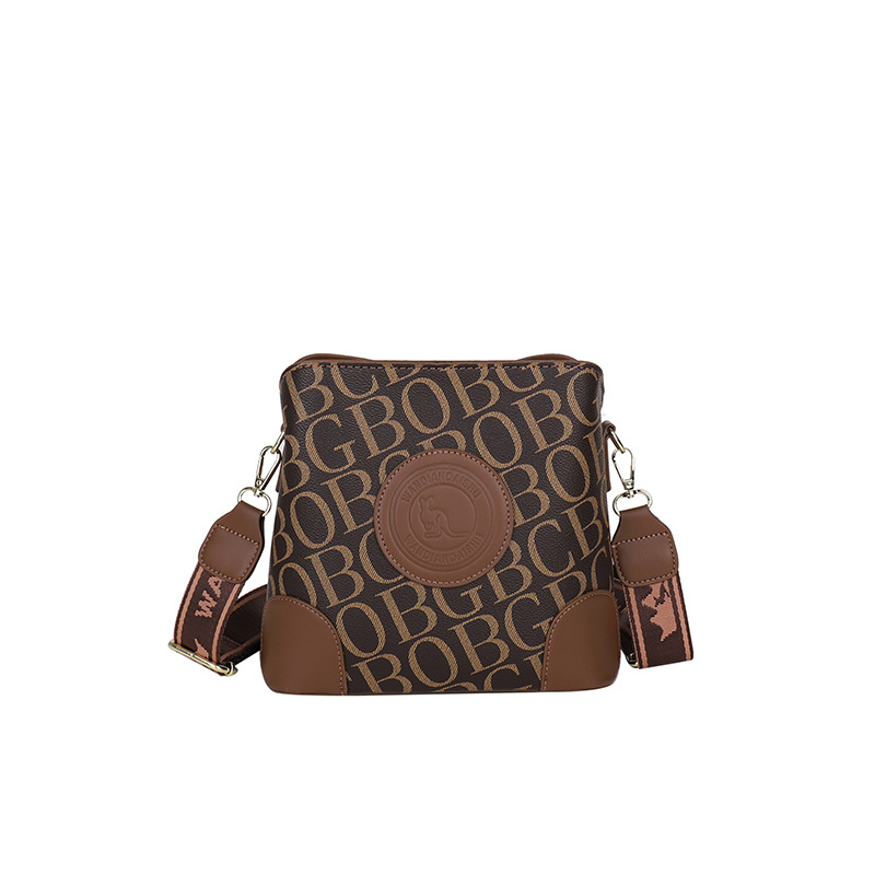 PU anyagú bucket táska, városi egyszerű stílus, cipzáras záródás, belső telefonzseb