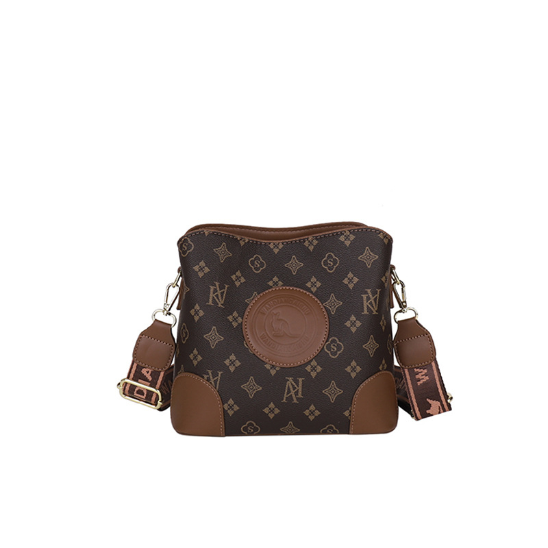 PU anyagú bucket táska, városi egyszerű stílus, cipzáras záródás, belső telefonzseb